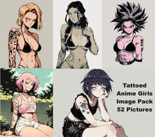 Load image into Gallery viewer, Tattoed Anime Girls / Image Pack / 52 Pictures
